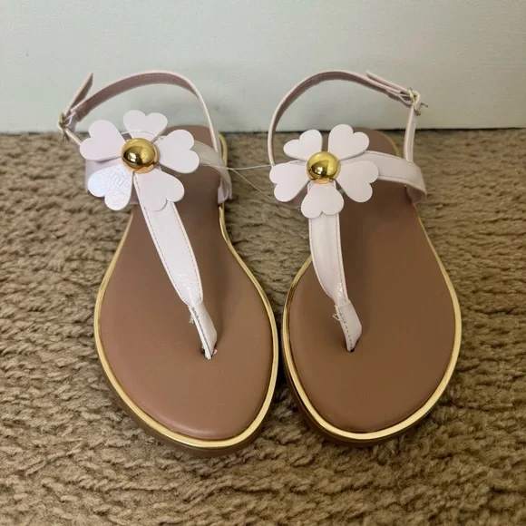 Kensie Maeve Women's Flat Sandals with Floral Accent New Size 9.5 - Picture 3 of 6